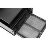 the plenum is held on with a filter installation frame